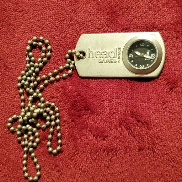 Head Games Montage Shampoo Conditioner Hair Care Dog Tag Watch Pendant &‎ Chain - Picture 1 of 4